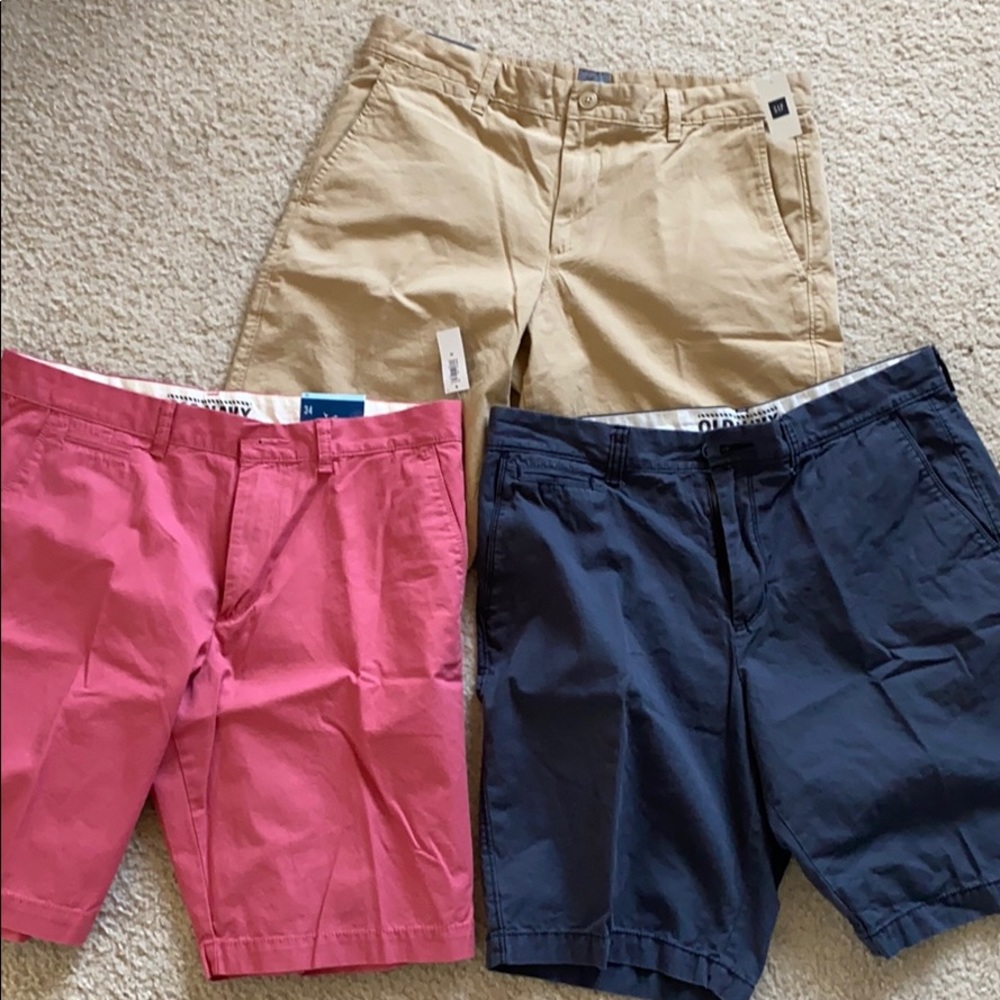 Old Navy / Gap Khaki Shorts size 34 (lot of 3)